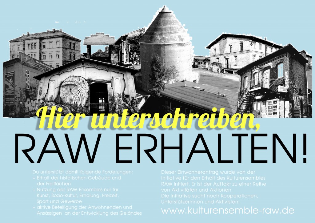 Einwohner*innen-Antrag RAW.Kulturensemble erhalten!